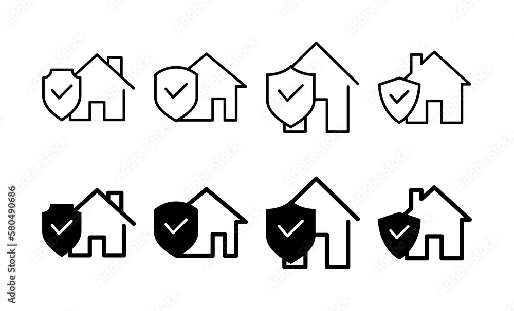 home insurance icon vector for web and mobile app. home protection sign and symbol