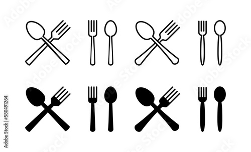 spoon and fork icon vector for web and mobile app. spoon, fork and knife icon vector. restaurant sign and symbol