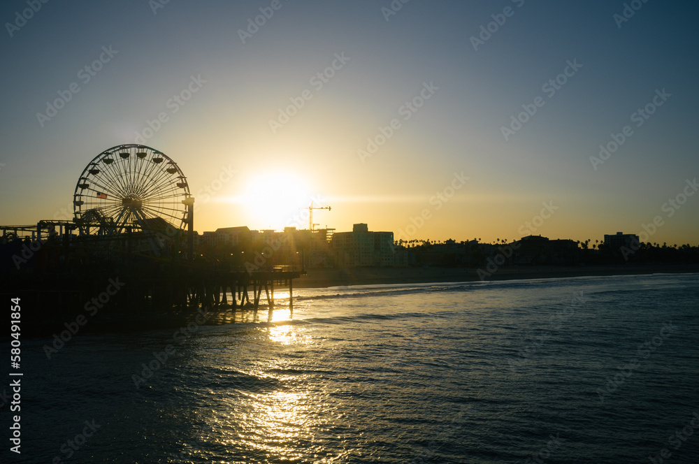 Sunset Behind Pier
