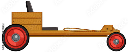 Isolated Billy cart cartoon