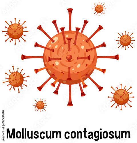 Molluscum contagiosum with text photo