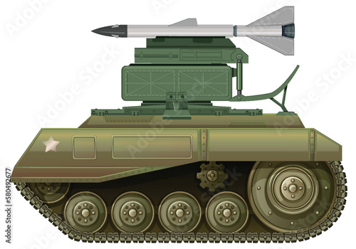Military missile launcher vector