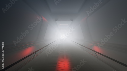 futuristic tunnel of light
