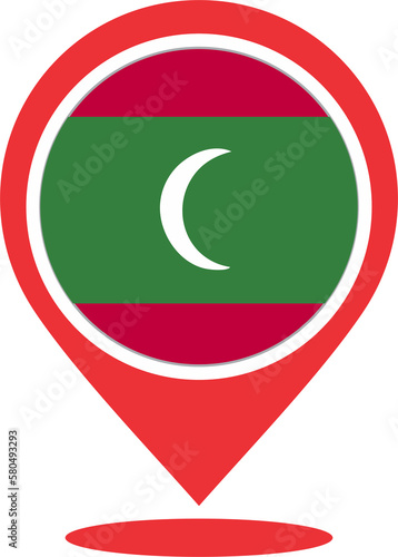 Free Download Pin map location of Maldives 2023031150 - GFXLoad