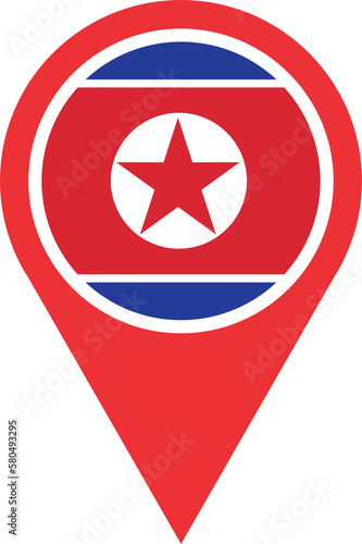 Free Download Pin map location of North Korea 2023031145 - GFXLoad