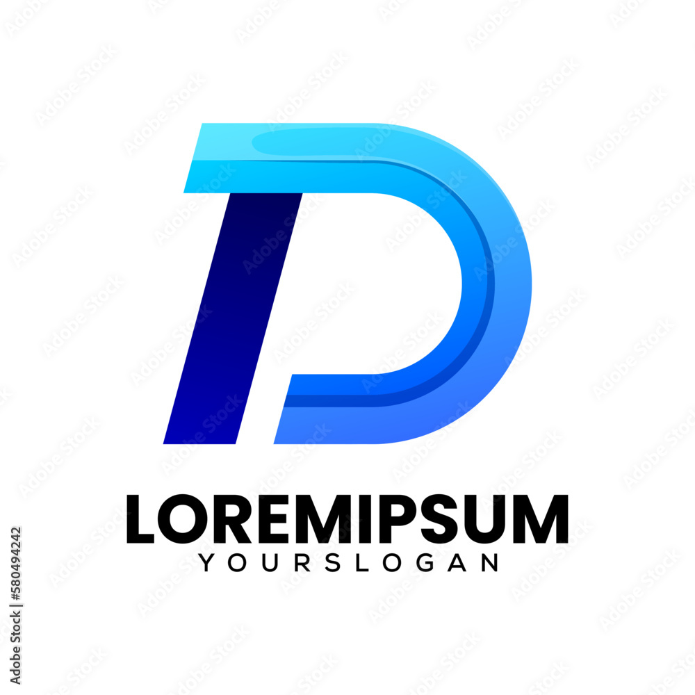 letter d colorful logo design letter d colorful logo design