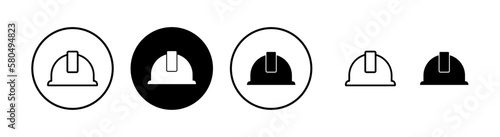 Helmet icon vector illustration. Motorcycle helmet sign and symbol. Construction helmet icon. Safety helmet