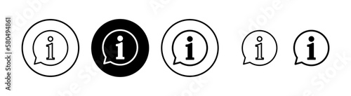 Info sign icon vector illustration. about us sign and symbol. Faq icon