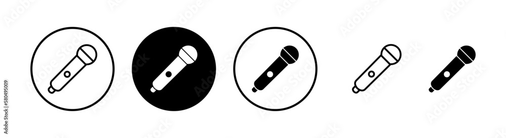 Microphone icon vector illustration. karaoke sign and symbol Microphone icon vector illustration. karaoke sign and symbol