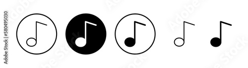 Music icon vector illustration. note music sign and symbol