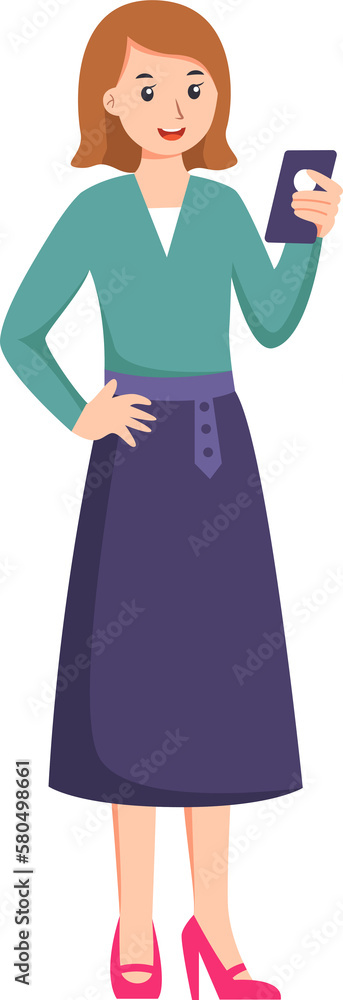 Cartoon character using mobile wireless technology for faster connectivity with smartphone illustration. 5G wireless network technology concept Cartoon character using mobile wireless technology for faster connectivity with smartphone illustration. 5G wireless network technology concept