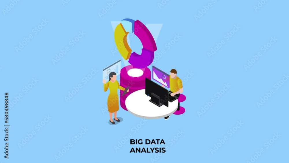 Big data analysis 3d animation Big data analysis 3d animation
