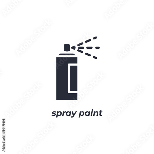 Vector sign spray paint symbol is isolated on a white background. icon color editable.