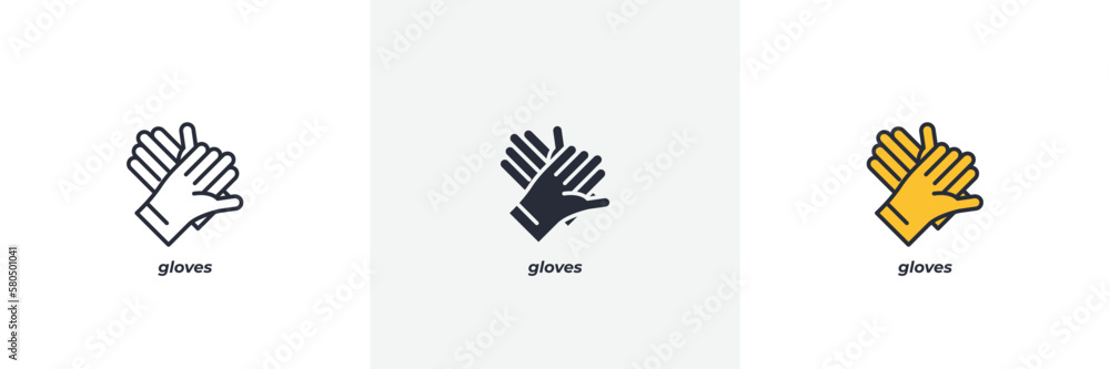 gloves icon. Line, solid and filled outline colorful version, outline and filled vector sign. Idea Symbol, logo illustration. Vector graphics gloves icon. Line, solid and filled outline colorful version, outline and filled vector sign. Idea Symbol, logo illustration. Vector graphics