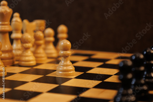 Lone pawn on the chess board