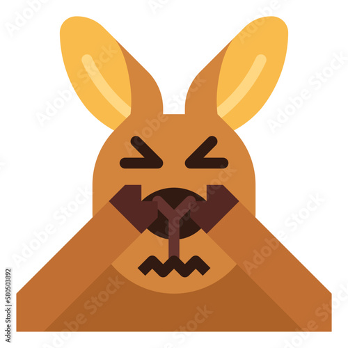 kangaroo flat icon style