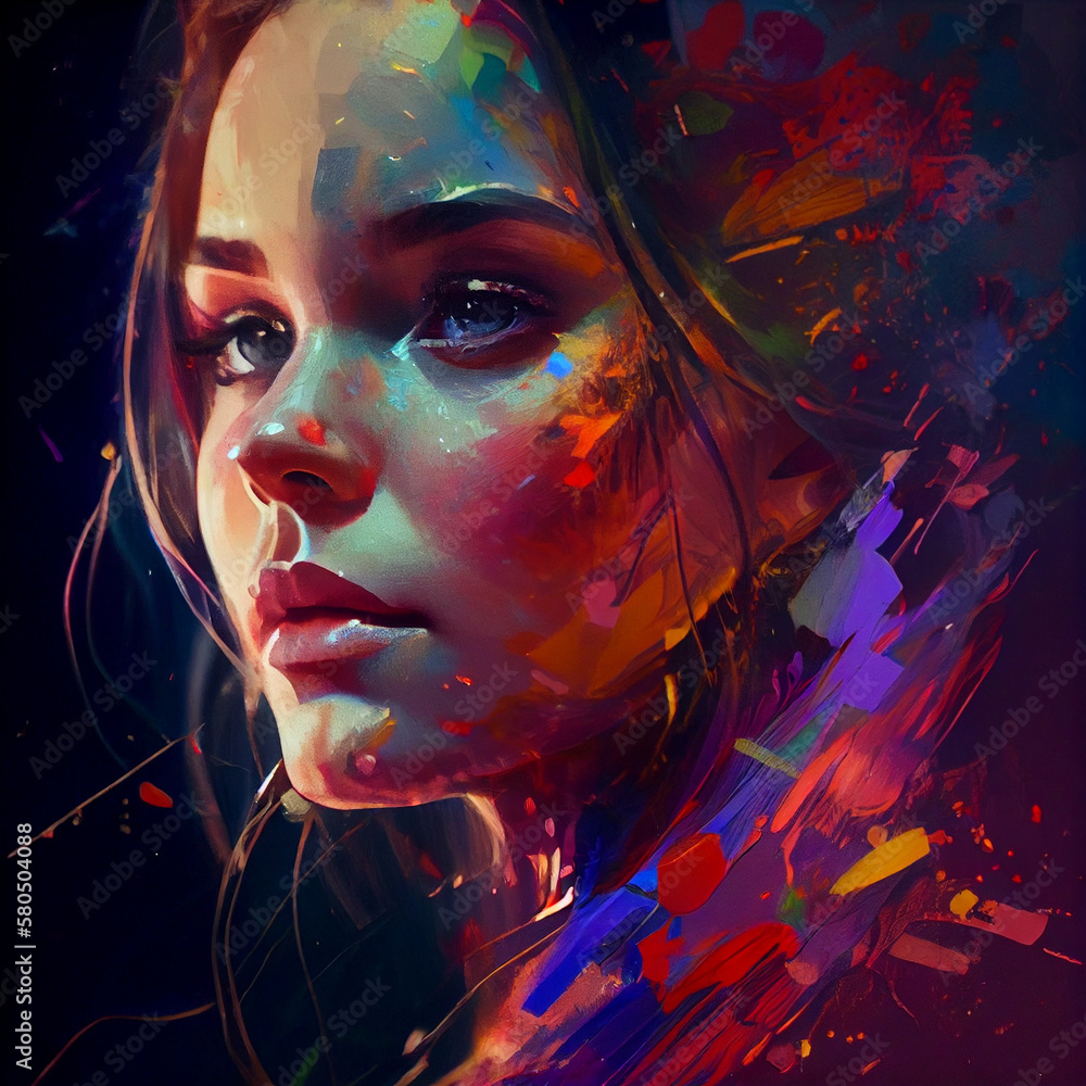 Artistic picture of woman - Generated by AI Artistic picture of woman - Generated by AI