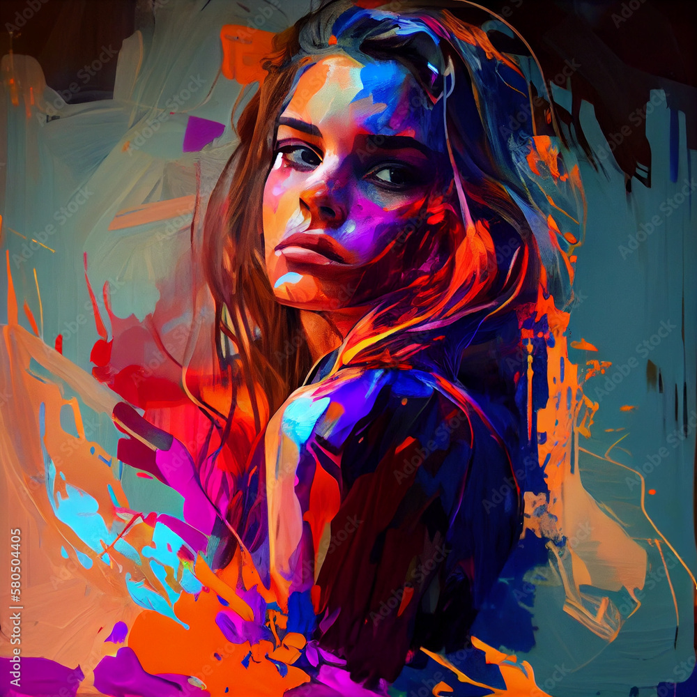 Artistic picture of woman - Generated by AI Artistic picture of woman - Generated by AI