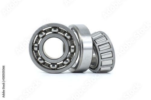 Various bearings isolated on white background