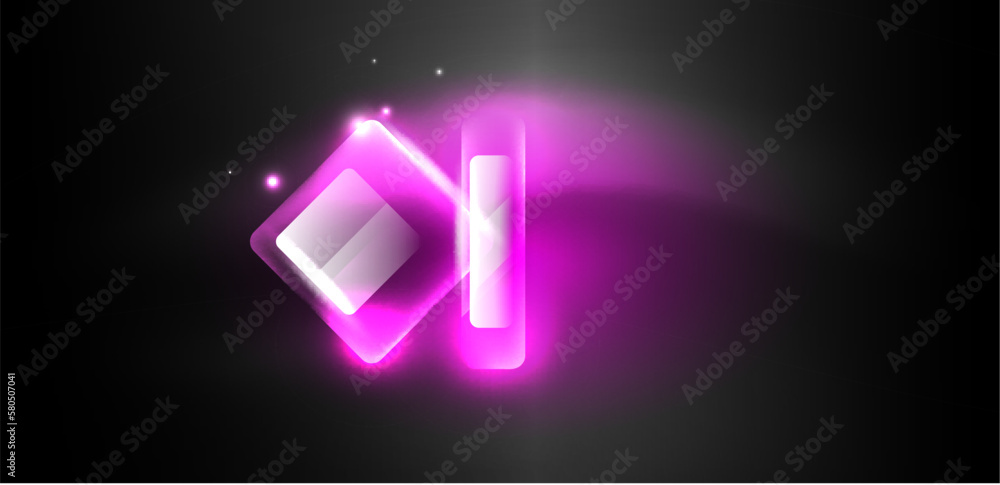 Neon speed arrow and line shapes background. Hi-tech concept with shiny backdrop. Bright flare light effect in the dark Neon speed arrow and line shapes background. Hi-tech concept with shiny backdrop. Bright flare light effect in the dark