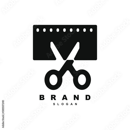 Creative cut film behind the scene studio logo design concept