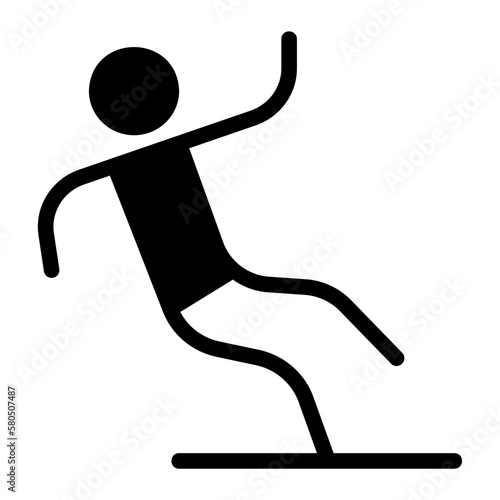 slippery glyph icon