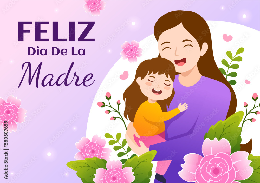 Feliz Día De La Madre Illustration with Celebrating Happy Mother Day and Cute Kids in Flat Cartoon Hand Drawn for Web Banner or Landing Page Templates Feliz Día De La Madre Illustration with Celebrating Happy Mother Day and Cute Kids in Flat Cartoon Hand Drawn for Web Banner or Landing Page Templates
