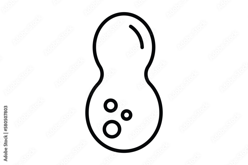 Peanut icon illustration. icon related to nuts. outline icon style. Simple vector design editable Peanut icon illustration. icon related to nuts. outline icon style. Simple vector design editable