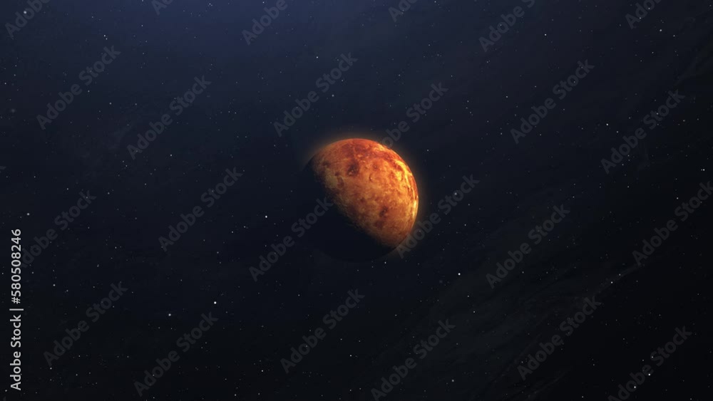 Planet Venus Rotating in Space Planet Venus Rotating in Space
