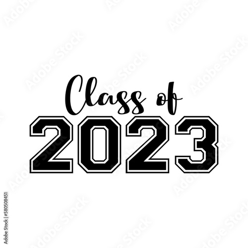 Class of 2023 Vector Design on White Background