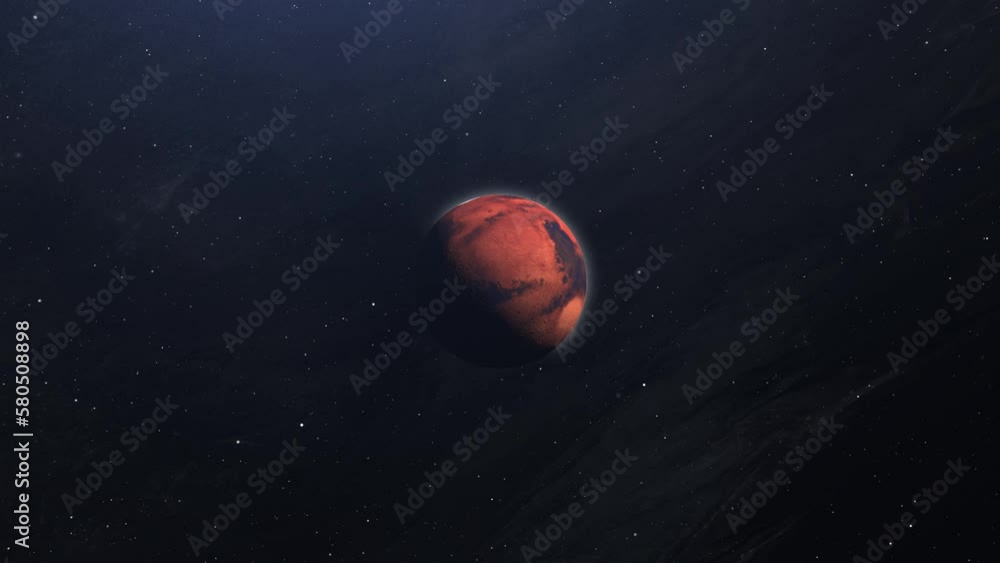 Planet Mars Beautiful Realistic Space Scene Planet Mars Beautiful Realistic Space Scene