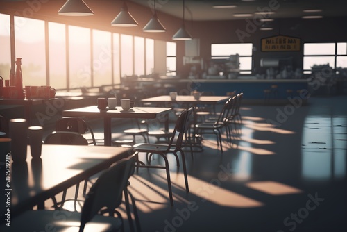 cafeteria created using Generative AI Technology