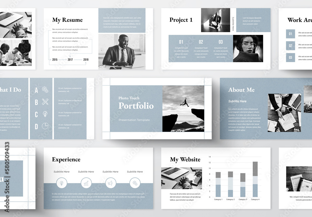 Clean Minimal Portfolio Presentation Layout Stock Template | Adobe Stock