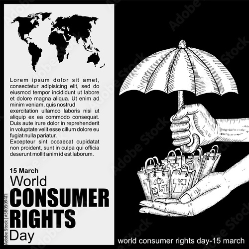 World Consumer Rights Day, 15 March, Poster and banner
