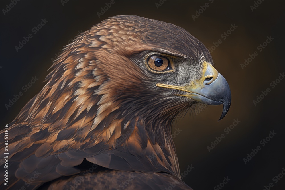 Parabuteo unicinctus Harris's buzzard portrait. Photo of good quality. Generative AI Parabuteo unicinctus Harris's buzzard portrait. Photo of good quality. Generative AI