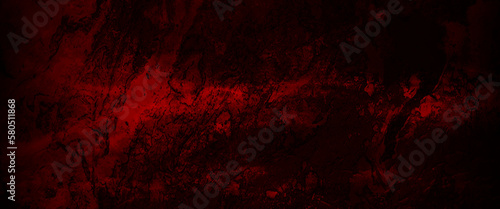 Red wall scratches, blood dark wall texture, red and black watercolor gradient autumn halloween background. 
