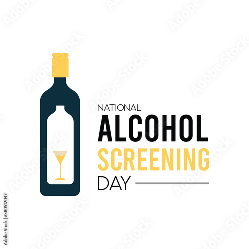 National Alcohol Screening Day.Template for background, banner, card, poster with text inscription vector illustration.