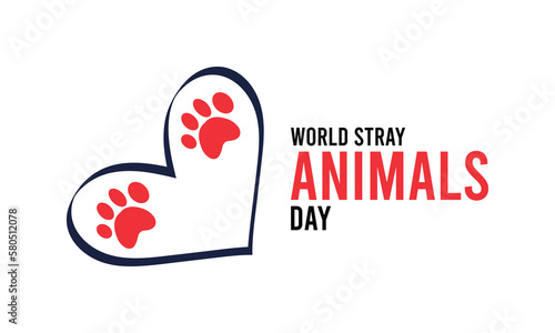 WORLD Stay Animal DAY.Template for background, banner, card, poster with text inscription vector illustration.