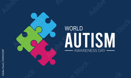 world autism acceptance Day.Template for background, banner, card, poster with text inscription vector illustration.