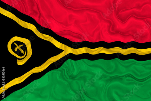 National flag of Vanuatu. Background with flag of Vanuatu
