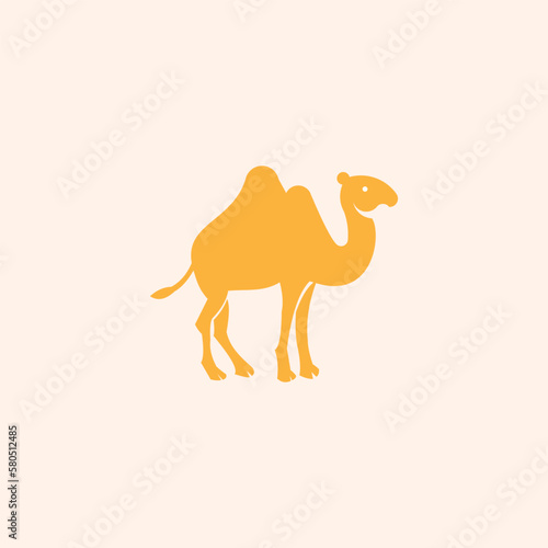 A camel with a tan background.