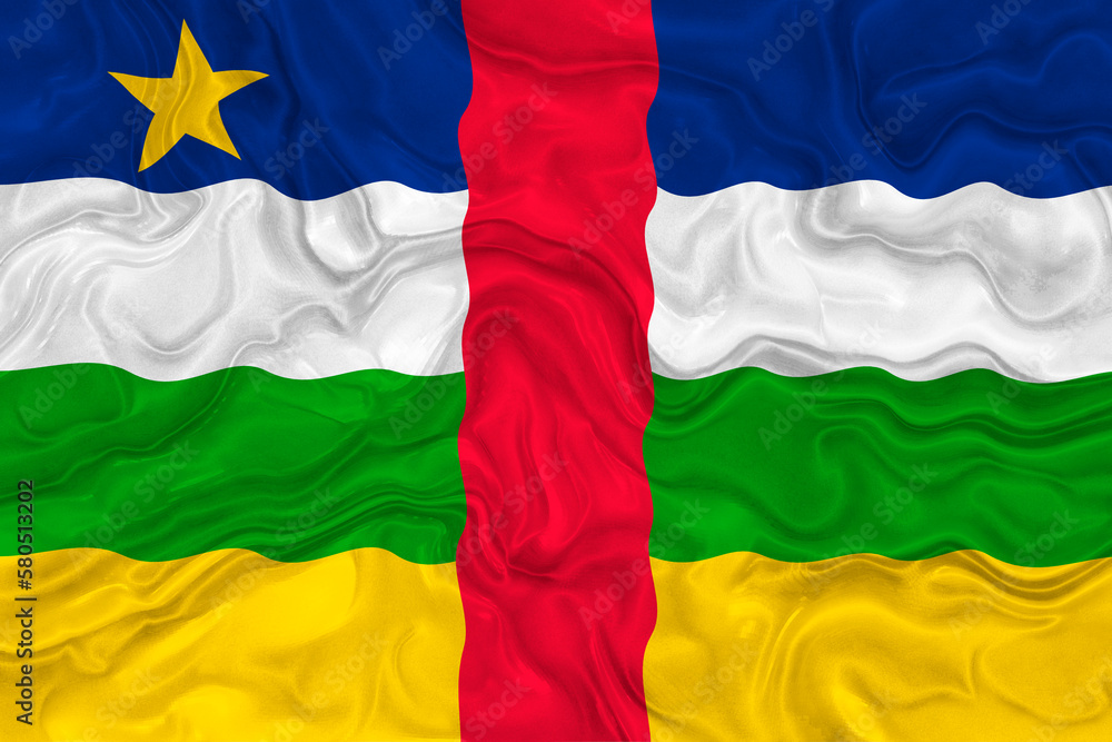 Obraz premium National flag ofCentral Arican Republic. Background with flag ofCentral Arican Republic
