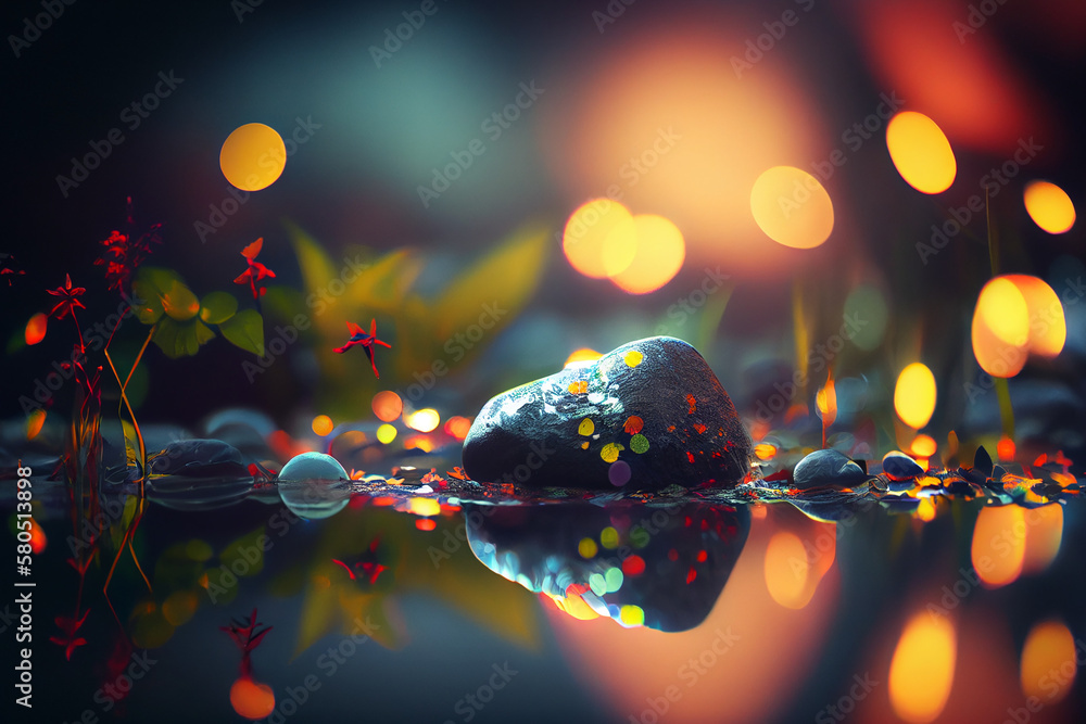 Digital art meditation place Digital art meditation place