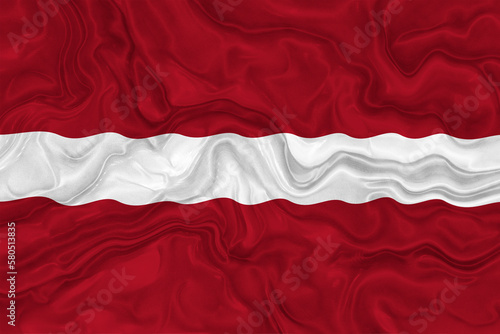 National Flag of Latvia. Background  with flag  of Latvia