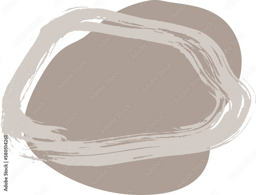 Fototapeta premium Light Beige Grunge Dry Brush Banner with Copyspace