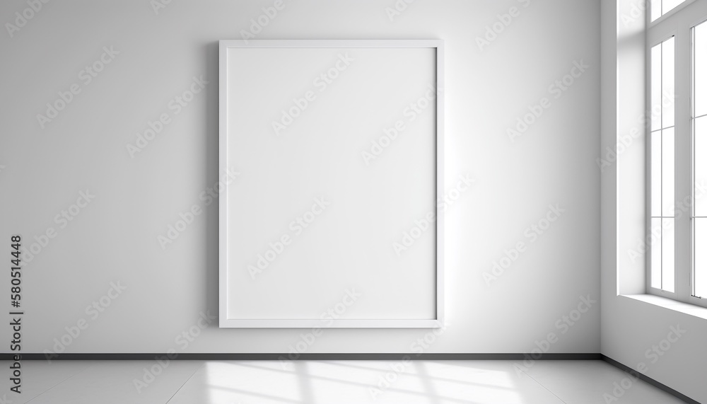 Blank white painting frame isolated on white background Blank white painting frame isolated on white background