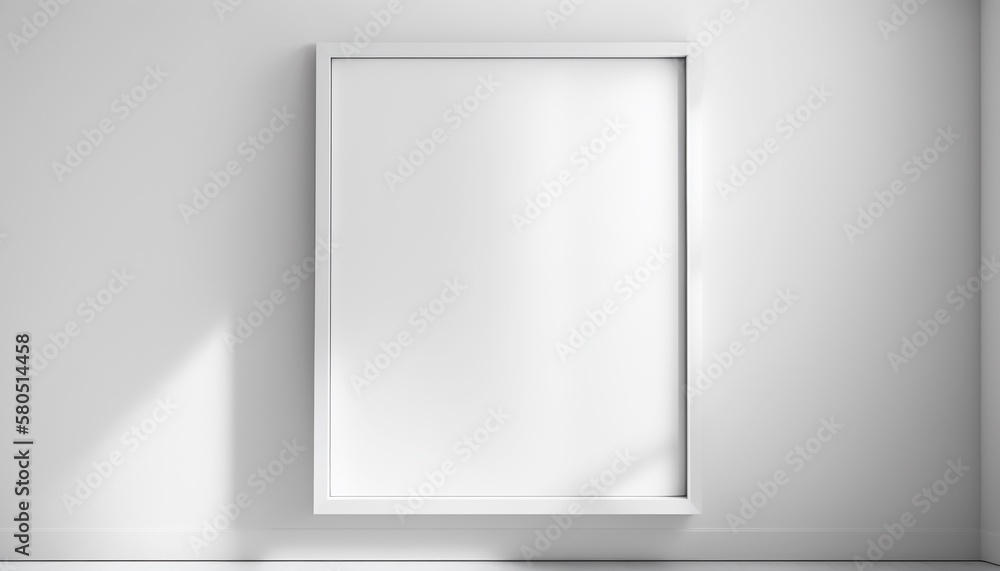 Blank white painting frame isolated on white background Blank white painting frame isolated on white background