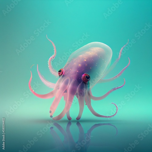 Transparent octopus under the sea © Jasper W