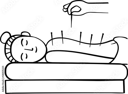 Acupuncture treatment spa icon