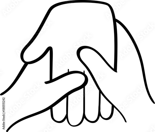 Hand treatment spa icon